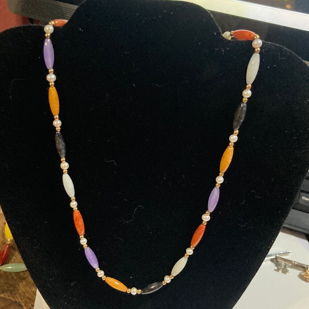 Ross-Simons14k  Multicolor Beaded Necklace